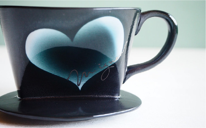 【波佐見焼】mignon ハート ドリッパー・マグ セット グレー【紫明窯・作家はな】【陶藤】 [BE30]