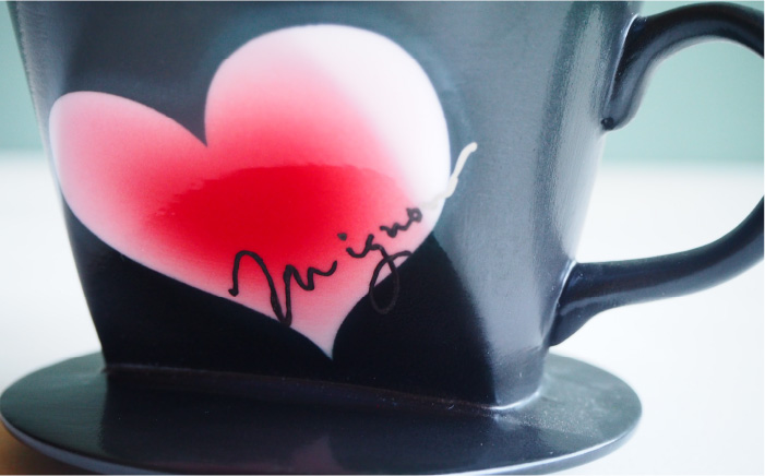 【波佐見焼】mignon ハート ドリッパー・マグ セット 赤【紫明窯・作家はな】【陶藤】 [BE34]