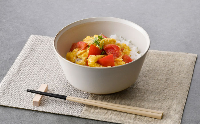 【波佐見焼】kadテラ 丼 2個セット アイボリー・サンド【NISHIYAMAJAPAN】 [CB133]