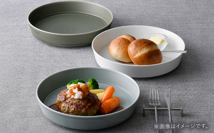 【波佐見焼】kadアジル 深皿 21cm 2枚セット 雪白【NISHIYAMAJAPAN】 [CB145]