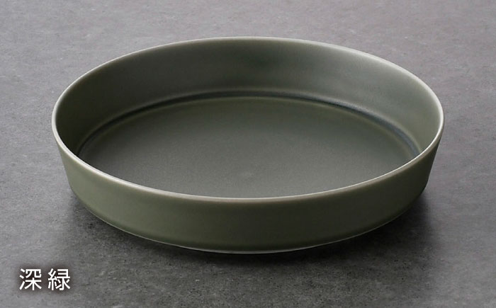 【波佐見焼】kadアジル 深皿 21cm 3枚セット 雪白・あさぎ・深緑【NISHIYAMAJAPAN】 [CB147]