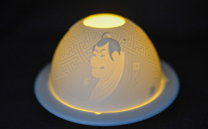 【波佐見焼】リトファニーキャンドルライト〈カブキ〉【ルセラ・ポーセリン】 [CG16]