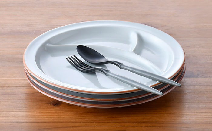 【波佐見焼】マットカラー ランチプレート 3枚セット （ピンク・ホワイト・グレー）【大新窯】 [DC108]