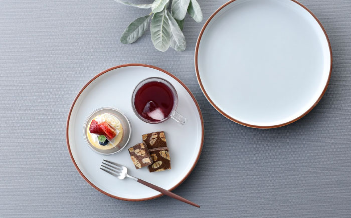 【波佐見焼】【ギアシリーズ】マットカラープレート（大）2枚セット（ホワイト2枚）食器 皿【大新窯】 [DC127]