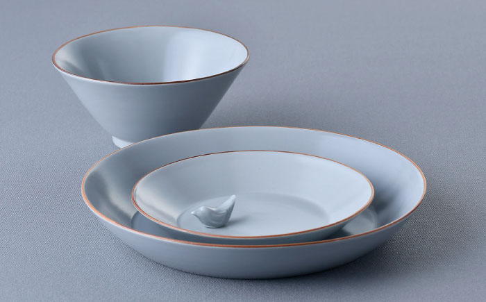 【波佐見焼】マットカラー茶碗セット（グレー）食器 皿【大新窯】 [DC135]