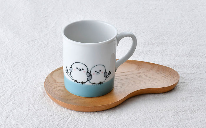 【波佐見焼】シマエナガ 軽量 マグカップ 1点【大新窯】 [DC147]