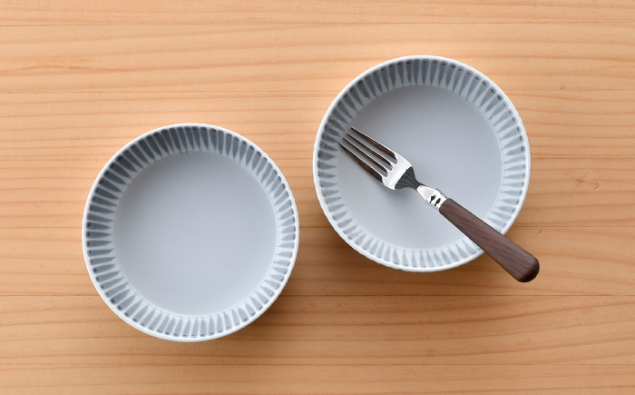 【波佐見焼】十草 ボウル 小 2点セット（うす墨）【大新窯】 [DC91]