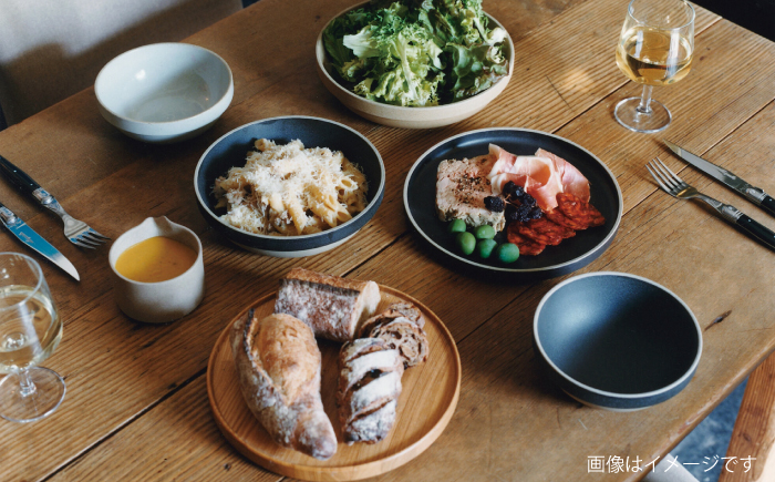 【波佐見焼 HASAMI PORCELAIN】ラウンドボウル グロスグレイ 2点セット【東京西海】 [DD239]