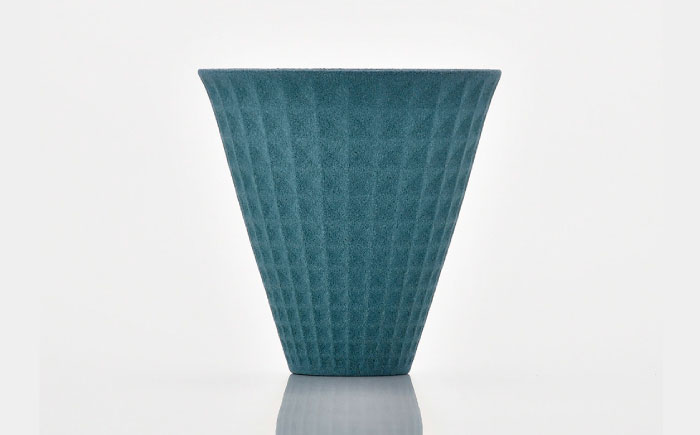 【波佐見焼】ekubo Waffle セラミックコーヒーフィルター Peacock green【燦セラ】 [DF58]