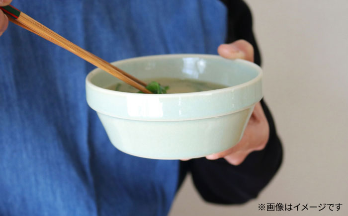 【波佐見焼 マルヒロ】HASAMI SEASON 01 ブロックボウルミニ・ボウルリトルペアセット（4点）イエローベージュ＆グリーン [EB188]