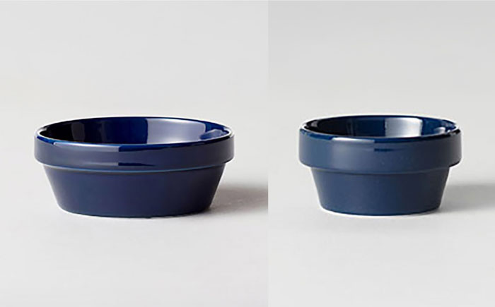 【波佐見焼 マルヒロ】HASAMI SEASON 01 ブロックボウルミニ・ボウルリトルペアセット（4点）ブラウン＆ネイビー [EB189]