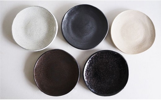 【波佐見焼 マルヒロ】BARBAR たたら 8寸皿セット（5点）全5柄 [EB19]