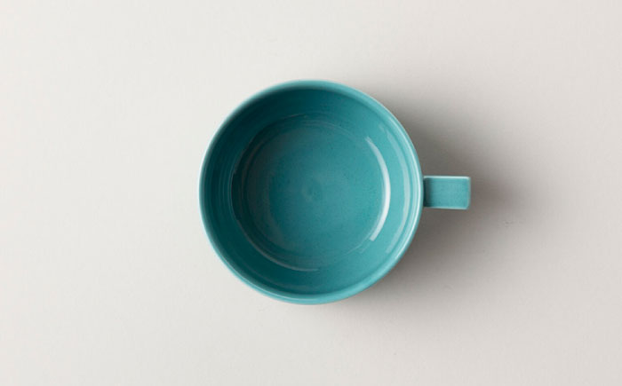 【波佐見焼 マルヒロ】HASAMI SEASON 01 ブロックマグスープペアセット（2点）イエローベージュ＆グリーン [EB190]