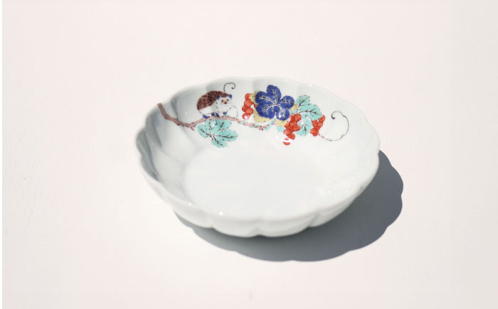 【波佐見焼 マルヒロ】BARBAR 色絵 菊形鉢 中 セット（5点）全5柄 [EB195]