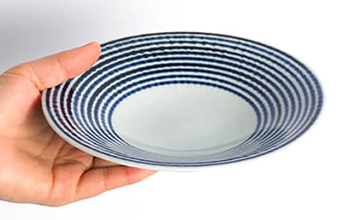 【波佐見焼 マルヒロ】BARBAR 藍駒 中皿・大皿ペアセット（4点） [EB214]