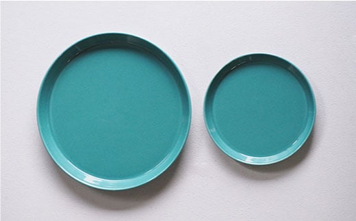 【波佐見焼 マルヒロ】HASAMI SEASON 01 プレートミニ・プレート ペアセット（4点）イエローベージュ×グリーン [EB98]