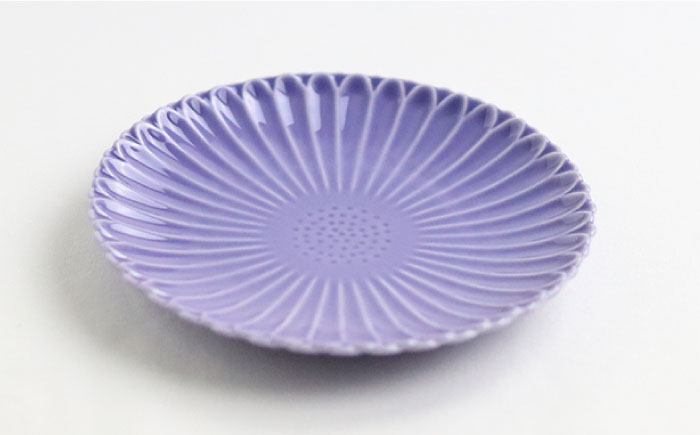 【波佐見焼】マリーゴールド プレート M ヴァイオレット 5枚セット ケーキ皿 取り皿【翔芳窯】 [FE106]