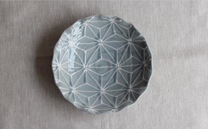 【波佐見焼】ホワイトライン麻 波 プレート M 3色セット【翔芳窯】 [FE13]