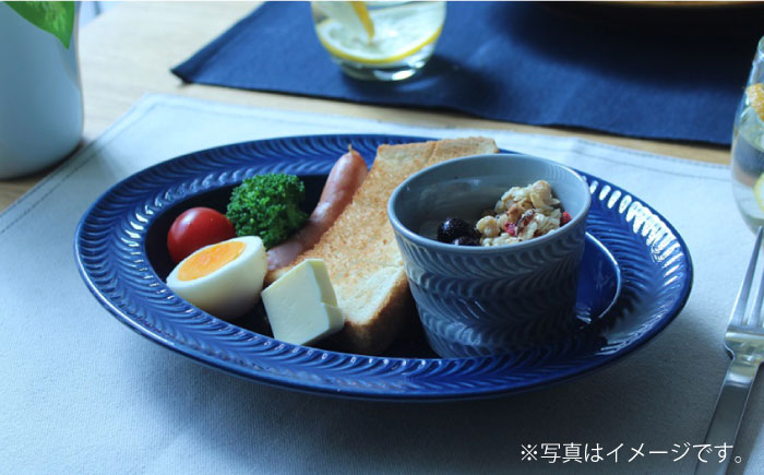 【波佐見焼】ローズマリー リムオーバル マットブラック【翔芳窯】 [FE140]