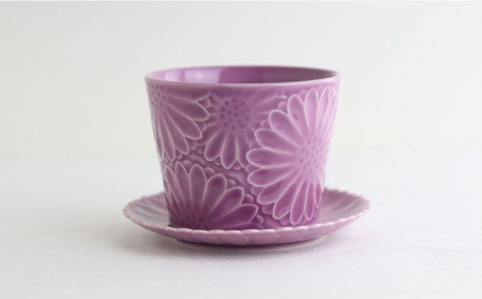 【波佐見焼】マリーゴールド ミニカップ＆ソーサー 5色セット「楽-gaku-」【翔芳窯】 [FE141]