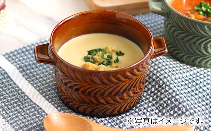 【波佐見焼】ローズマリー ココット Tボウル 4色セット B【翔芳窯】 [FE155]