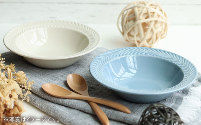 【波佐見焼】【大人気】ローズマリー アイボリー・ネイビー プレート ボウル マグカップ 含む 10点セット【翔芳窯】 [FE184]