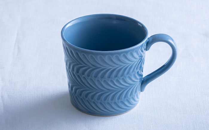 【波佐見焼】ローズマリー マグカップ ブルーグレー・アイボリー ペアセット【翔芳窯】 [FE192]