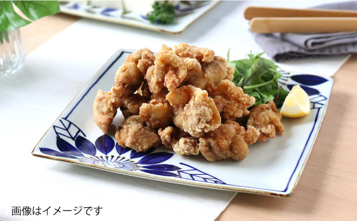 【波佐見焼】スクエアプレートL ブルーフラワー 食器 皿【翔芳窯】 [FE277]