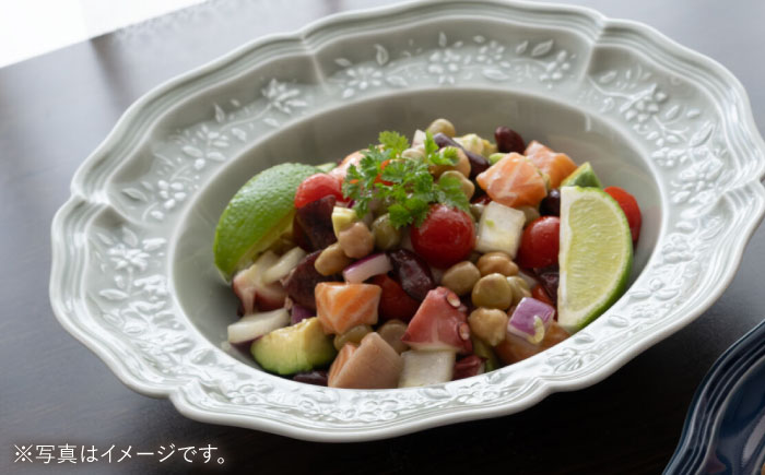 【波佐見焼】ombre de fleur ブーケボウル ミルキーホワイト 食器 皿【翔芳窯】 [FE352]