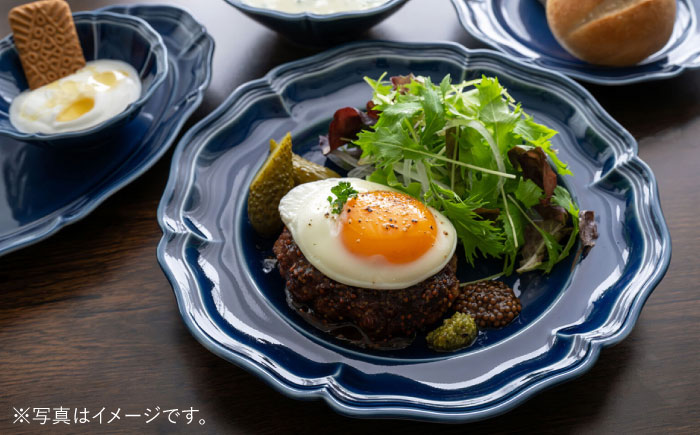 【波佐見焼】ombre de fleur ボウルL アズール 5枚セット 食器 皿【翔芳窯】 [FE401]