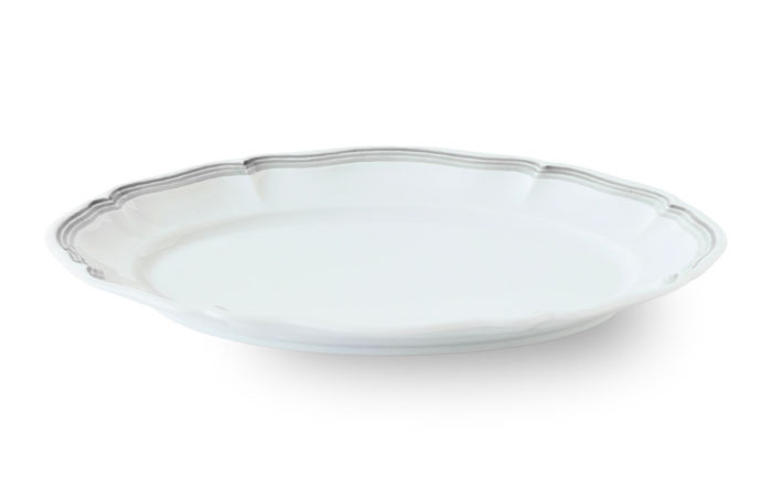 【波佐見焼】ombre de fleur オーバルプレート melodie gray 2枚セット【翔芳窯】 [FE484]