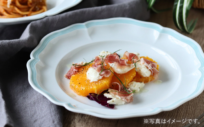 【波佐見焼】ombre de fleur プレートL melodie blue 4枚セット【翔芳窯】 [FE556]