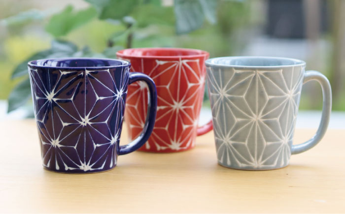 【波佐見焼】ホワイトライン麻 BIGマグカップ グレー【翔芳窯】 [FE60]