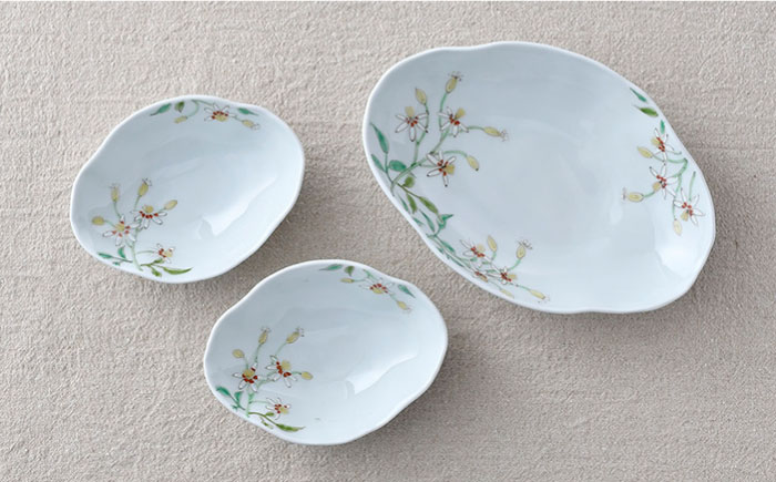 【波佐見焼】仙人草 深鉢・小鉢 3点セット【藍水】 [GB33]