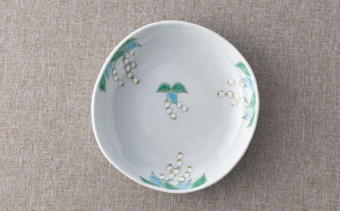 【波佐見焼】すずらん 盛鉢 ホワイト【藍水】 [GB48]