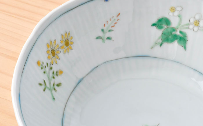 【波佐見焼】野草紋 7寸鉢 1点【藍水】 [GB58]