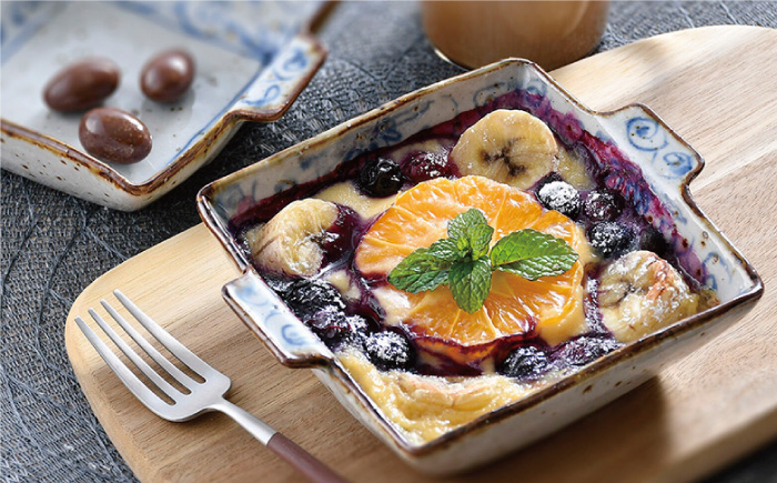 【波佐見焼】染花唐草 取っ手付き角小鉢 2点セット【大桂工房】 [GD32] GD32