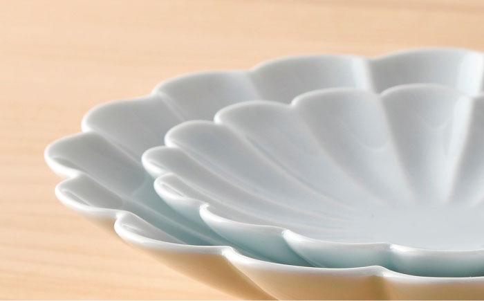 【波佐見焼】菊紋 皿 菊型 小鉢（小）のセット 白【洸琳窯】 [GE41]