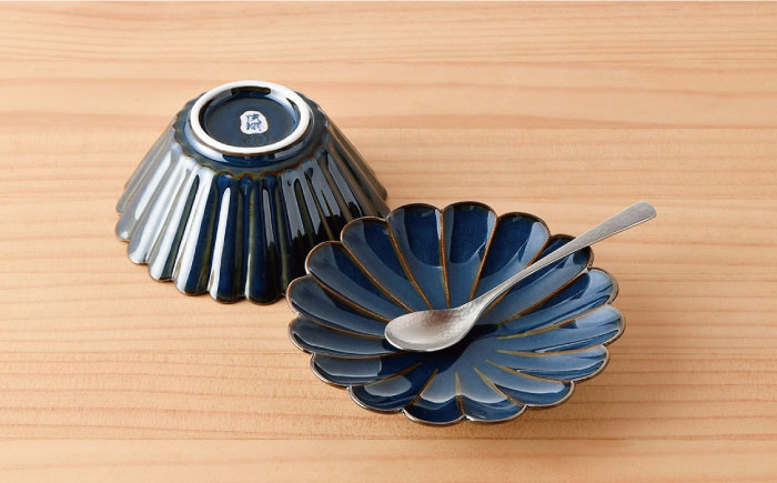 【波佐見焼】洸琳彩釉 菊紋 皿 菊型 小鉢 セット 【洸琳窯】 [GE42]