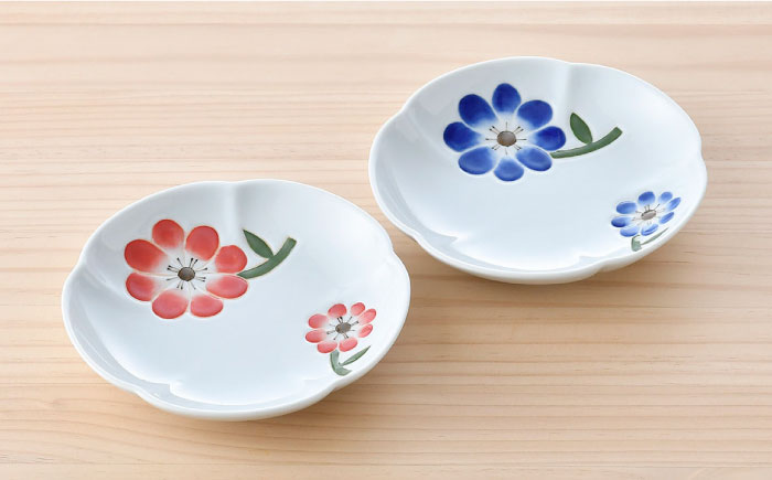 【波佐見焼】フラワー カップ＆ソーサー ペアセット 食器 皿 マグカップ【松幸陶芸】 [HB49]
