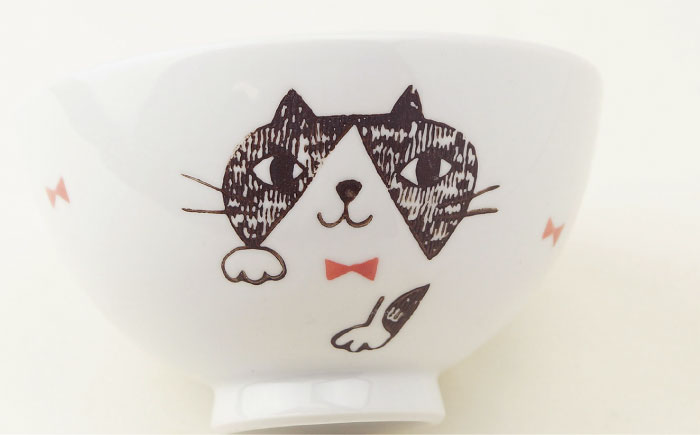 【波佐見焼】茶碗 ハチワレ 食器【大貴セラミックス】 [HF15]