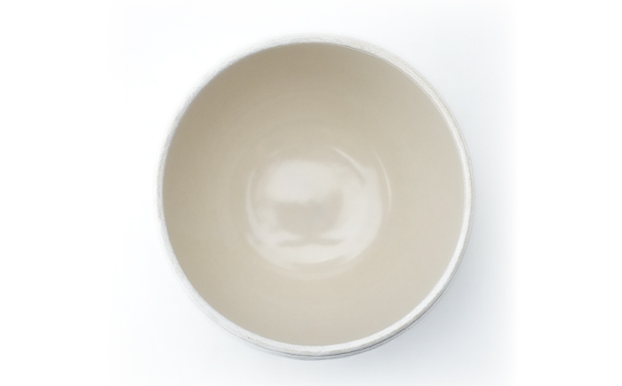 【波佐見焼】Folk Design ラウンドボウル 白釉白唐津流し 1点【玉有】 [IE45]