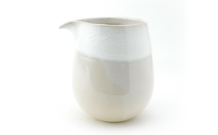 【波佐見焼】Folk Design 片口酒器・盃 白釉白唐津流し 2点セット【玉有】 [IE57]