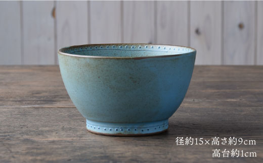 【波佐見焼】ブロンズ 丼 どんぶり ブルー 2点セット【藍染窯】 [JC28]