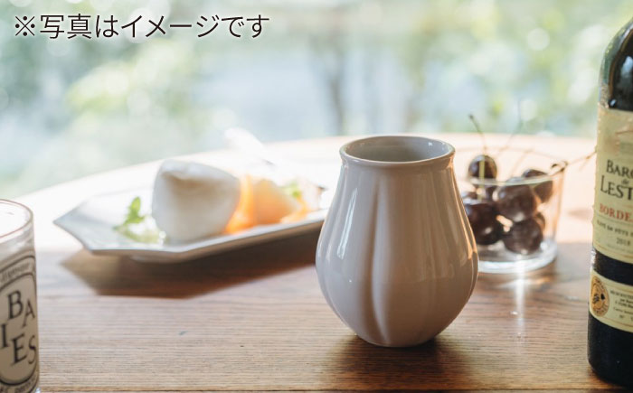 【波佐見焼】つぼみ カップ 白つや 2個セット【イロドリ】 [KE15]