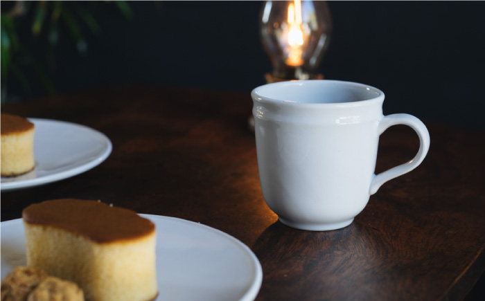 【波佐見焼】淵彫 マグカップ 白つや釉 2個セット【イロドリ】 [KE24]