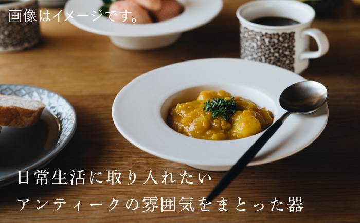 【波佐見焼】リム広ハット ボウル 白マット釉 2枚セット 食器 皿【イロドリ】 [KE38]