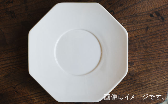 【波佐見焼】八角カップ&ソーサー ミルク色 2セット 食器 皿【イロドリ】 [KE47]