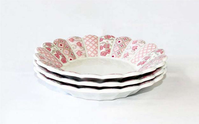 【波佐見焼】花離宮 15cm 丸皿 3枚セット【石丸陶芸】 [LB69]