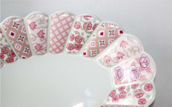 【波佐見焼】花離宮 ペア楕円皿 (大) プレート【石丸陶芸】 [LB71]